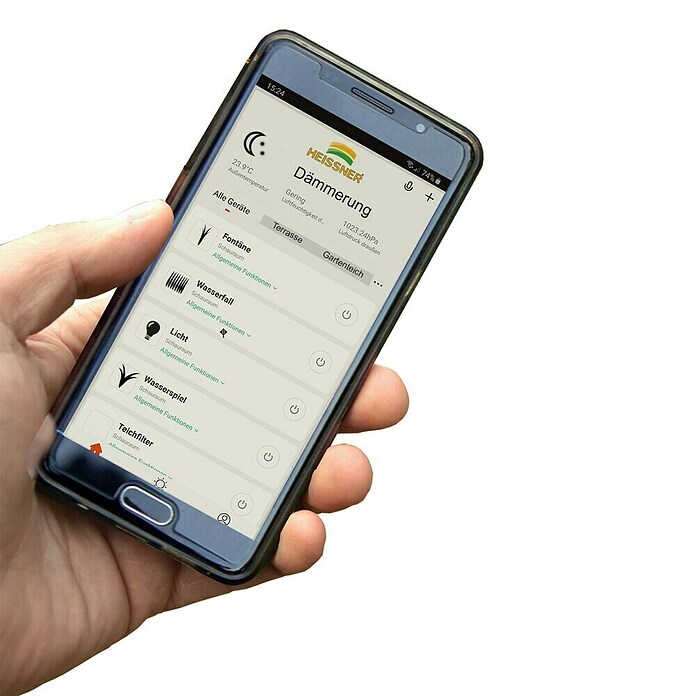 Heissner WiFi-Schaltsteckdose (Schwarz, 3.680 W)