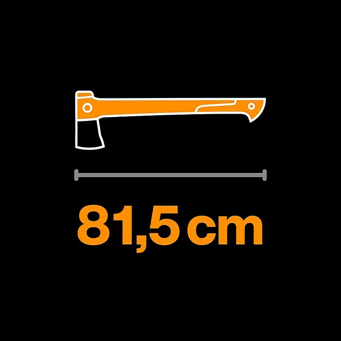 Fiskars X-series Spaltaxt X32 - Länge: 81,5 cm - Orange-weißes Beil mit einer Gesamtlänge von 81,5 cm.