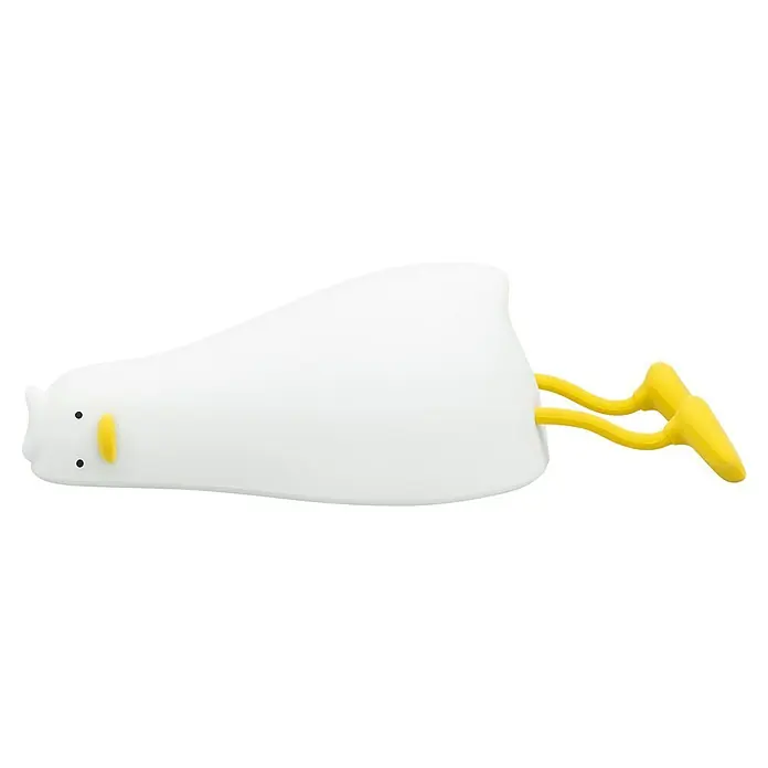 Garza Lámpara de sobremesa LED Pato Kiko - L x An x Al: 1.210 x 103 x 62 mm, 5 W, Intensidad regulable - La divertida luz nocturna de pato blanco con patas amarillas proporciona una luz relajante y es una bonita decoración para cualquier habitación infantil.
