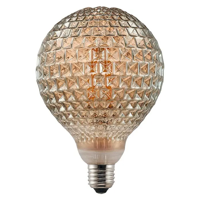 Nordlux Bombilla LED Avra Dent Ahumada - E27, No regulable, Blanco cálido, 130 lm, 2 W - Bombilla LED decorativa en un tono cálido. El diseño especial crea una luz ambiental y es un atractivo visual en cualquier estancia.