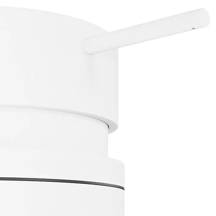 Camargue Antwerpen Seifenspender - Edelstahl, Weiß - Nahaufnahme einer weißen Seifenspenderpumpe mit minimalistischem Design, ideal für Badezimmer oder Küche.