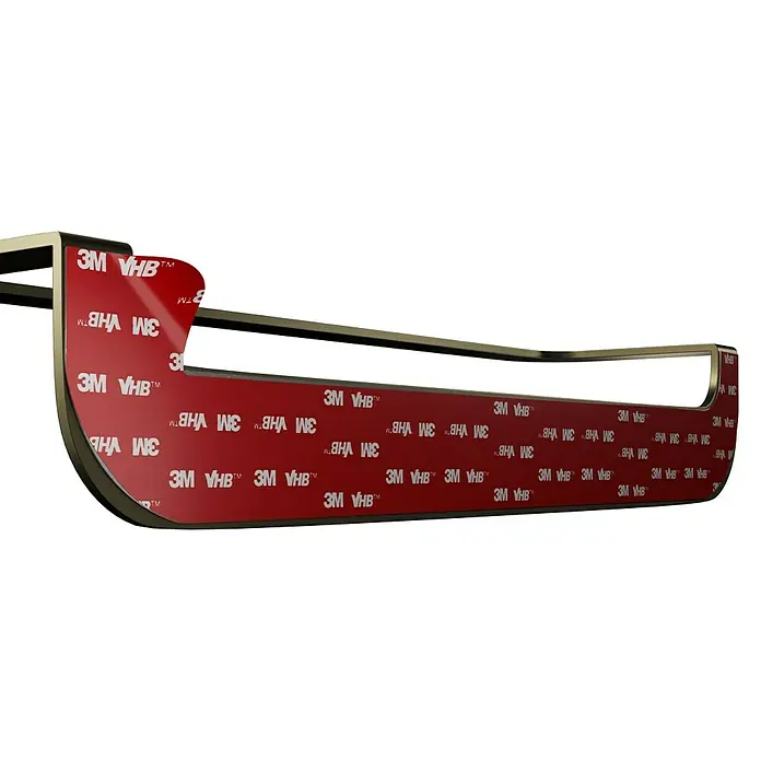 Camargue Antwerpen Handtuchhalter - Breite: 32 cm, Gold, Matt - Das Bild zeigt einen goldenen Accessoire-Rahmen, der mit 3M VHB-Klebeband für eine einfache Montage versehen ist.