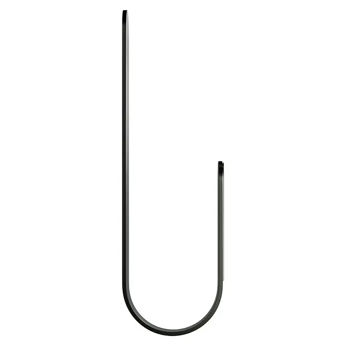 Camargue Antwerpen Ersatzpapierrollenhalter - Graphit, Matt - Schlichtes schwarzes Produkt in U-Form auf dunklem Hintergrund. Das Produkt scheint aus Metall zu sein und hat eine glatte Oberfläche.