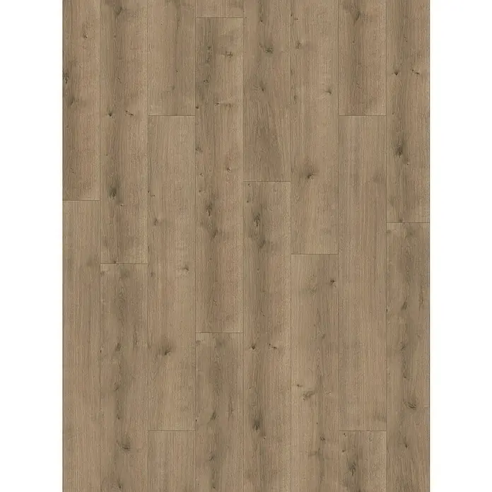 Parador Designboden Modular One - Eiche Como, Landhausdiele, 1.285 x 194 x 8 mm - Eine Nahaufnahme von hellem Laminatboden in Holzoptik. Das Muster zeigt verschiedene Brauntöne und Maserungen.