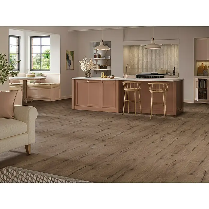 Parador Designbodenmuster Modular ONE Eiche Helios geräuchert - 200 x 194 x 8 mm, Landhausdiele - Einladende Küchendiele in warmen Holztönen, die eine gemütliche Atmosphäre schafft und den Raum optisch aufwertet.