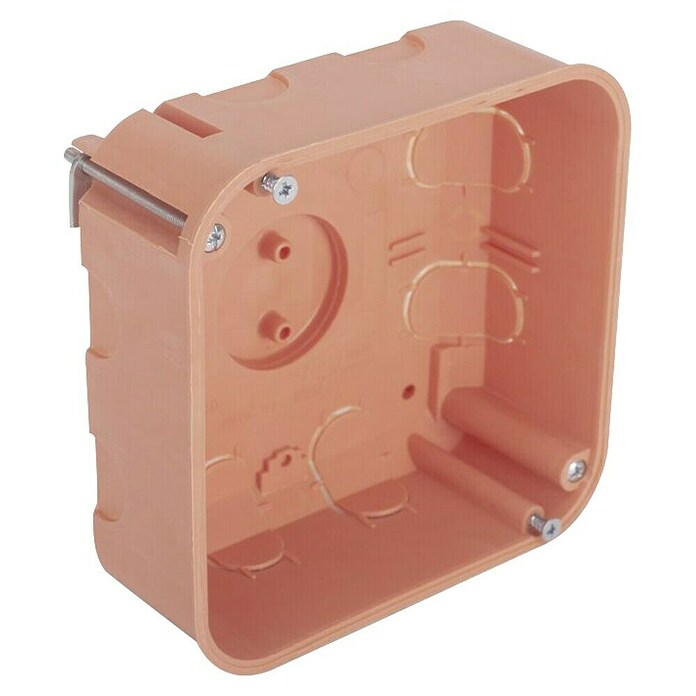 Razvodna doza za votle stene  (100 x 107 mm, S pokrovom, Bela/Oranžna, 1 kos) | 3318 - Hohlwandschalterdosen | CBFC - Schalter/Abzweigdosen | CBF - Hausinstallation | CB - Elektroinstallation | C - Elektro | BAUHAUS