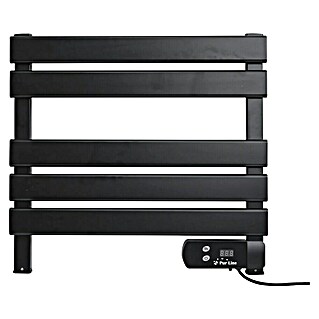 Purline Elektro-Badheizkörper NTW-08 (B x H: 52 x 55 cm, 100 W, Schwarz, Kompakt)