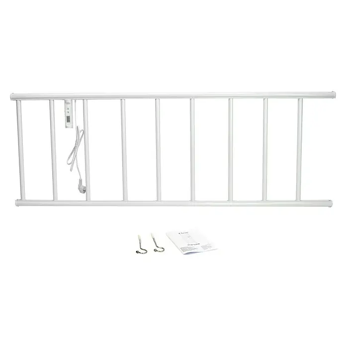 Purline Radiador toallero eléctrico NTW Stair - An x Al: 54 x 150 cm, 300 W, Blanco - Un toallero eléctrico blanco con accesorios como material de montaje y manual de usuario. Ideal para baños para mantener las toallas cálidas y secas.