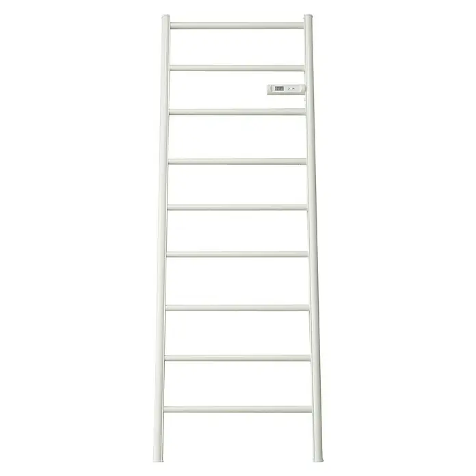 Purline Radiador toallero eléctrico NTW Stair - An x Al: 54 x 150 cm, 300 W, Blanco - Toallero eléctrico blanco con barras, ideal para secar y calentar toallas. Con pantalla digital de temperatura para mayor comodidad.