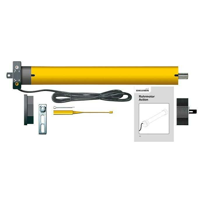 Schellenberg Rohrmotor Rollopower Action Maxi 6Max. Rollladenfläche: 3 m² bei Kunststoffrollläden, Einbaulänge: 500 mm, Zugkraft: 15 kg Unknown