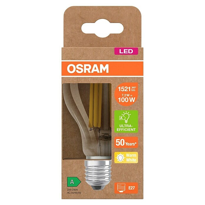 Osram LED-Leuchtmittel CLA100 (7,2 W, 1.521 lm, Klar) | BAUHAUS