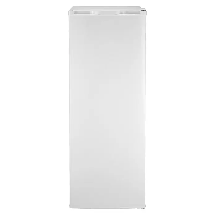 PKM Tiefkühlschrank GS 168-M - Nutzinhalt Gesamt: 168 l, 57,1 x 54,4 x 142,6 cm, Weiß - Ein freistehender, weißer Gefrierschrank mit minimalistischem Design, ideal für die Lagerung von Lebensmitteln. Das Gerät ist schlicht und funktional.