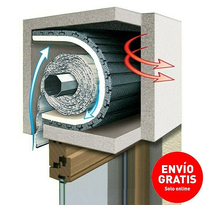 Schellenberg Aislamiento de cajón de persiana (L x An x Al: 100 cm x 50 cm x 25 mm, 1 pieza, Apto para: Cajas de persianas estrechas)
