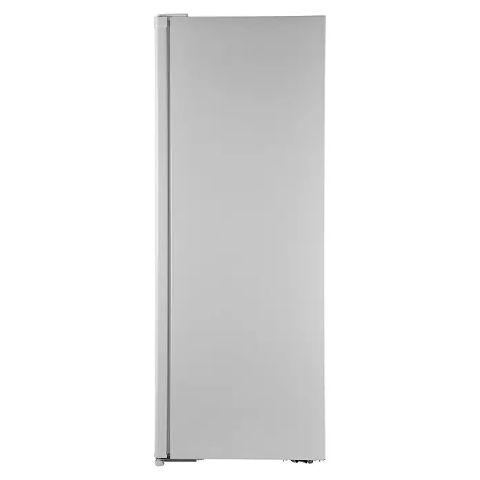 PKM Vollraumkühlschrank KS242-EM - Nutzinhalt Gesamt: 242 l, 55,6 x 54,4 x 142,6 cm, Weiß - Ein moderner, freistehender Kühlschrank in schlichtem Silber. Das Gerät ist ideal für Haushalte, die Wert auf Funktionalität und Design legen.