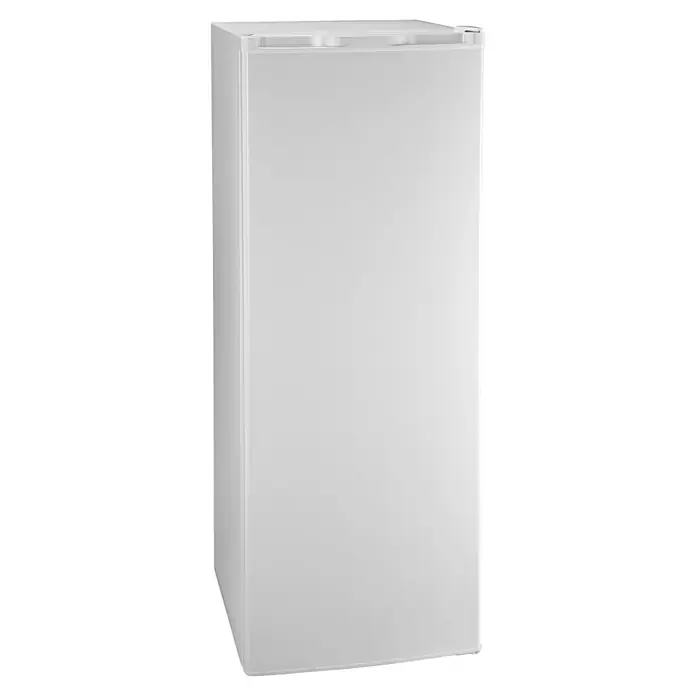 PKM Tiefkühlschrank GS 168-M - Nutzinhalt Gesamt: 168 l, 57,1 x 54,4 x 142,6 cm, Weiß - Ein freistehender, weißer Kühlschrank mit einem schlichten, rechteckigen Design, ideal für kleinere Küchen oder als Zusatzgerät.