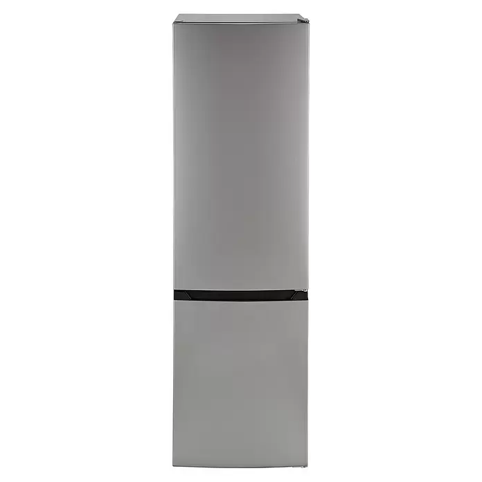 PKM Kühl-Gefrierkombination KGK262EIX - Nutzinhalt Gesamt: 262 l, 56 x 55 x 180 cm, Inox-Design - Silberner Kühl-Gefrier-Kombination mit zwei Türen und integrierten schwarzen Griffen.
