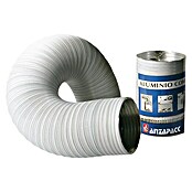 Tubo flexible de aluminio (Ø x L: 110 mm x 300 cm, Blanco)