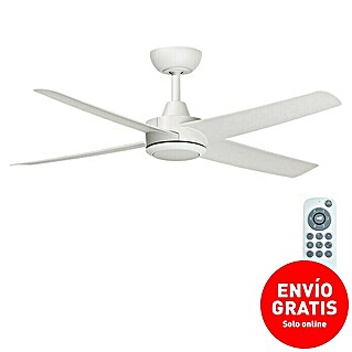 Arte confort Ventilador de techo Tirana (Blanco, 122 cm, 35 W, Blanco cálido)