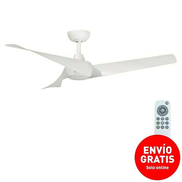 Arte confort Ventilador de techo Doha (Blanco, 132 cm, 35 W, Blanco cálido) | BAUHAUS