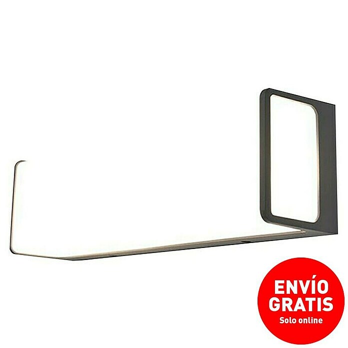 Lutec Doblo Aplique exterior LED Large (34 W, Antracita, IP54) | BAUHAUS
