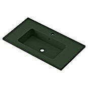 Lavabo Zeppelin (80,5 x 45,5 cm, Orificios para grifo: Medio, Con desbordamiento, Verde oliva) | BAUHAUS