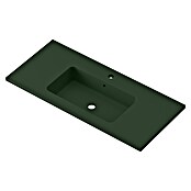 Lavabo Zeppelin (100,5 x 45,5 cm, Orificios para grifo: Medio, Con desbordamiento, Verde oliva) | BAUHAUS