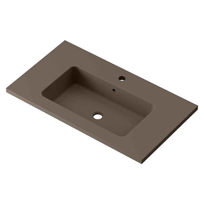 Lavabo Zeppelin (100,5 x 45,5 cm, Orificios para grifo: Medio, Con desbordamiento, Nut) | BAUHAUS
