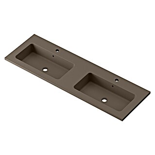 Lavabo doble Zeppelin (140,5 x 45,5 cm, Orificios para grifo: Medio, Con desbordamiento, Nut)