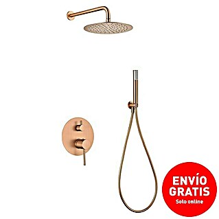 Camargue Natur Sistema de ducha empotrado (Con grifo monomando, Oro Rosa)