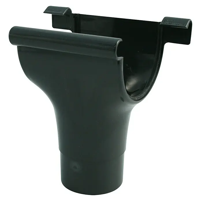 Marley Rinnenstutzen - 75/53 mm, Kunststoff, Anthrazit - Schwarzer Regenrinnenablauf aus robustem Kunststoff. Optimal für die Ableitung von Regenwasser und zur Vermeidung von Staunässe.