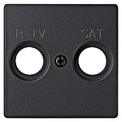 Simon 82 Tapa para mecanismo TV/SAT (Negro, x 2, Aluminio, En pared)