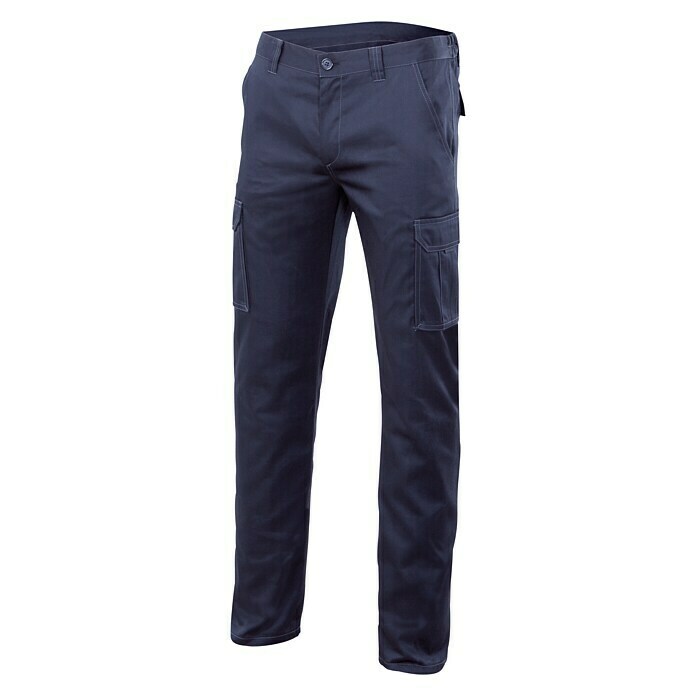 Velilla Pantalones de trabajo Stretch multibolsillos (38, Azul, 16% poliéster, 46% algodón, 38% EMET)