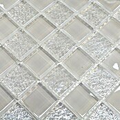 Mosaikfliese Crystal Mix XCM 8LU90 (29,8 x 29,8 cm, Weiß, Glänzend)