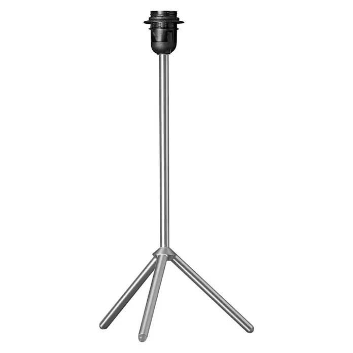 Home Sweet Home Karma Lampenfuß - 60 W, Höhe: 46 cm, Stahl matt, Stahl, E27 - Stehleuchte mit Stativfuß und schwarzer Lampenfassung für Leuchtmittel. Modernes Design für stimmungsvolle Beleuchtung im Raum.