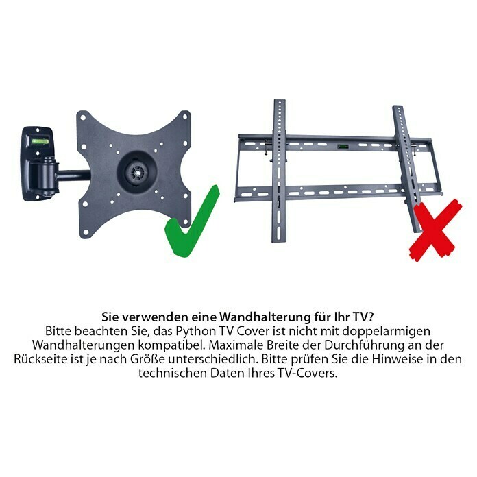 Alcasa TV-Schutzhülle Python SeriesPassend für: 22 - 24″ Fernseher, 58 x 38 x 7,5 cm, Polyester Unknown