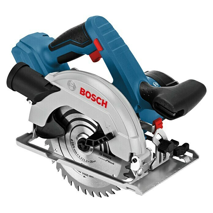 Bosch Professional Akku-Handkreissäge (18 V, Ohne Akku, Leerlaufdrehzahl: 3.400 U/min, Sägeblatt: Ø 165 mm)