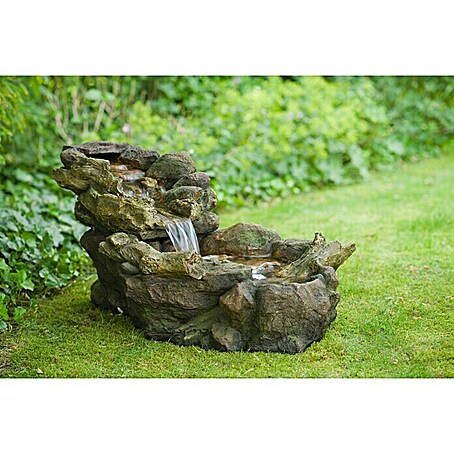 Ubbink AcquaArte Gartenbrunnen Aspen (50 x 105 x 50 cm, Kunststoff, Braun)