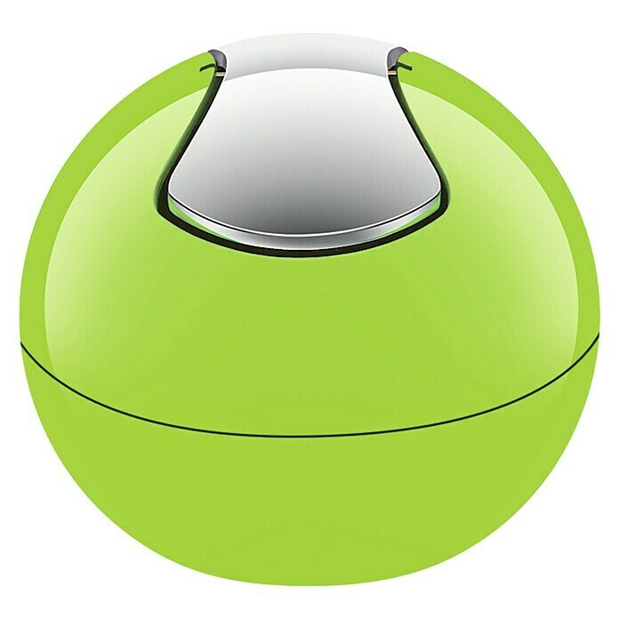 Spirella Bowl-Shiny Cubo de basura de baño (1 l, Verde, Redondeada, Poliestireno)