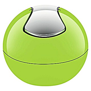 Spirella Bowl-Shiny Cubo de basura de baño (1 l, Verde, Redonda, Poliestireno)
