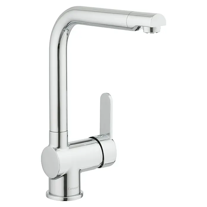 Camargue Spültischarmatur Barcelona - Niederdruck, Chrom, Glänzend - Die glänzende Chrom-Küchenarmatur Camargue ist modern und funktional. Sie bietet stilvolles Design und hohe Leistung für jede Küche.