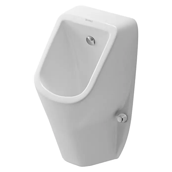 Duravit D-Code Urinal - Unbeschichtet, Zulauf: Hinten, Absaugspülung, Farbe: Weiß, Ohne Zielobjekt, Ohne Urinaldeckel - Ein weißes Urinal für den Sanitärbereich, perfekt für jedes moderne Badezimmer. Es ist ein schlichtes, aber funktionales Design.