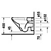 Duravit DuraStyle Spülrandloses Wand-WC (Ohne Beschichtung, Tiefspüler, Montageeigenschaft: Verdeckt, Weiß)