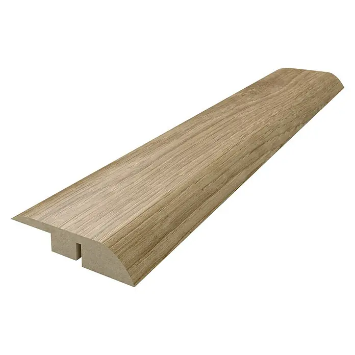 Perfil de transición Roble Ventura - 2.440 x 48 mm, Pegado - Tira de perfil de madera clara. La tira de transición para revestimientos de suelo es ideal para uso interior y protege los bordes.