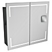 Camargue Stella LED-Spiegelschrank (B x H: 80 x 73,5 cm, Mit Beleuchtung, Mit eckigen Kanten, Spanplatte, Grafit)