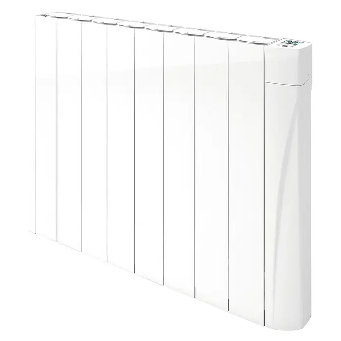 Voltomat HEATING Emisor térmico de fluido VOLT - 1.000 W, Blanco, 9,8 x 74,7 x 57,5 cm, Fluido - Radiador electrónico blanco con pantalla digital para una calefacción ambiental eficiente y confortable. Ideal para espacios modernos.