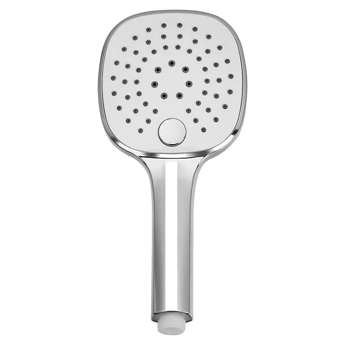 Camargue Handbrause Gratl - Anzahl Funktionen: 3 Stk., Weiß/Chrom - Elegante Chrom-Handbrause mit quadratischem Kopf und mehreren Düsen für ein entspannendes Duscherlebnis. Ideal für modernes Badezimmerdesign.