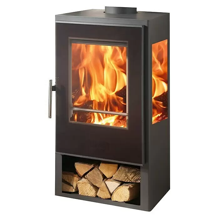 Panadero Kaminofen Andes 3V Ecodesign - 8 kW, Raumheizvermögen: 240 m³, Material Verkleidung: Stahl, Schwarz Metallic