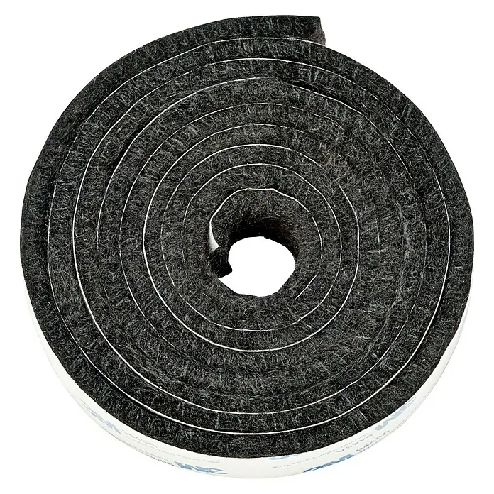 Kingstone Dichtungsband klein - Länge: 150 cm, Breite: 2,5 cm - Rolle aus grauen Filzdichtungsband mit Kleberücken. Ideal zur Abdichtung von Fenstern und Türen gegen Zugluft und Lärm.
