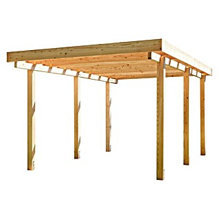 Carport (Außenmaß inkl. Dachüberstand (B x T): 304 x 510 cm, Holz, Carport geeignet für: PKWs)