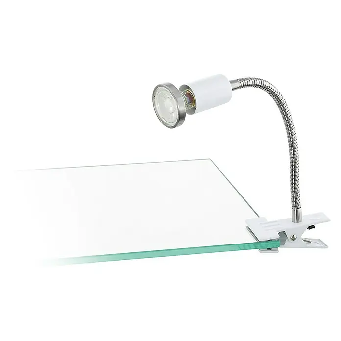 Eglo LED-Klemmleuchte Litos - L x B x H: 10 cm x 10 cm x 30 mm - Tischleuchte mit flexiblem Arm und Klemme. Ideal zum Lesen oder für präzise Arbeiten. Verstellbarer Lichtwinkel für optimale Beleuchtung.